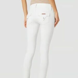 NWT Hudson Jeans Collin Mid-Rise Skinny with Back Flap Denim - White